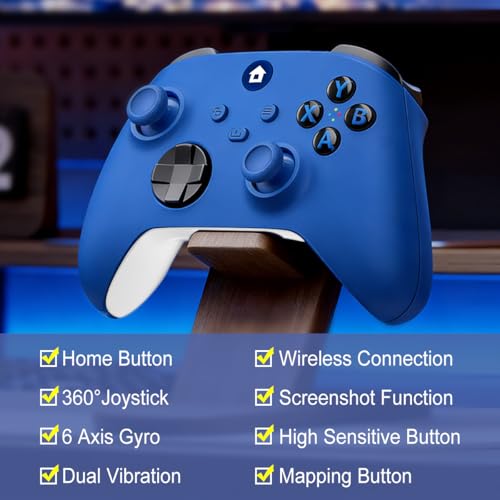 ADHLEK For Xbox Controller, Xbox One Controller- Easily Pair & Switch Between Devices,Compatible with Xbox Series X|S, Xbox One, Windows 10/11 PC - Blue - color: blue
