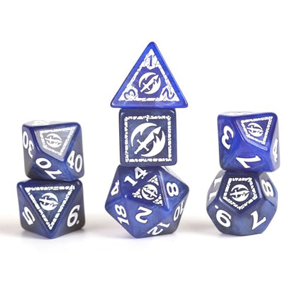 D&D Adventure Dice (Fighter Class: Blue) - style: Fighter Class: Blue
