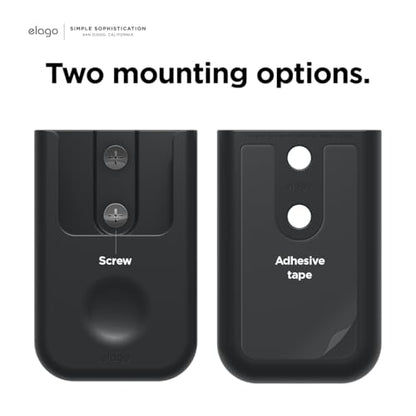 elago Universal Remote Holder Mount Compatible with Apple TV Remote and All Other Remote Controls - Adhesive Tape or Screw Mounting Options, Available Wired Charging [Small] [1st Gen] [Black] - color: Black, size: Small - 1 Gen