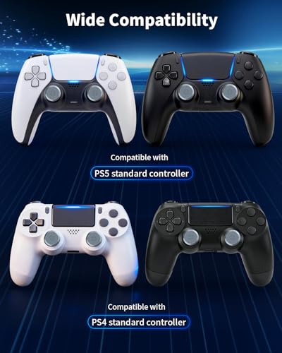 KD.FLY Metal Thumbsticks for PS5 Controller Joystick Replacement, Thumb Sticks for PS4 Controller, Custom Thumb Grips for Switch Pro Controller, 2 Joystick, 2 Thumbstick Base, Sacred Geometry - color: Sacred Geometry