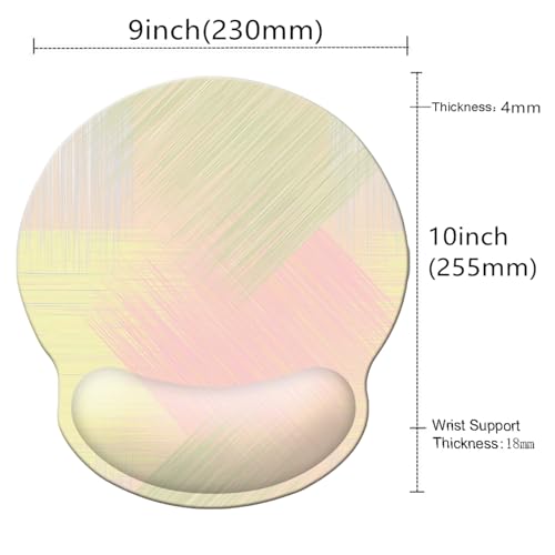 Ergonomic Memory Foam Wrist Support Mouse Pad Comfortable Padded Wrist Mousepads 9in X10in Pain Relief Desktop Mouse Mat (Fruit Green Pink Foam) - color: Fruit Green Pink Foam
