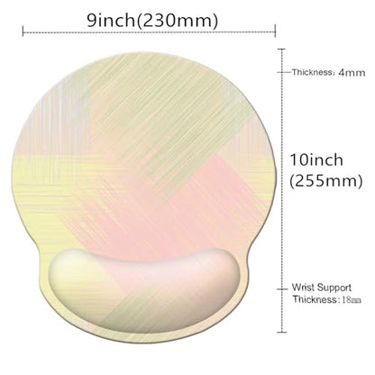 Ergonomic Memory Foam Wrist Support Mouse Pad Comfortable Padded Wrist Mousepads 9in X10in Pain Relief Desktop Mouse Mat (Fruit Green Pink Foam) - color: Fruit Green Pink Foam