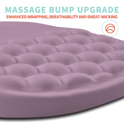 Ergonomic Mouse Pad Wrist Support with Memory Foam Massage Bulge, Carpal Tunnel Pain Relief Mousepad Wrist Rest for Mouse(12x8 inch, Purple) - color: Kg024-purple