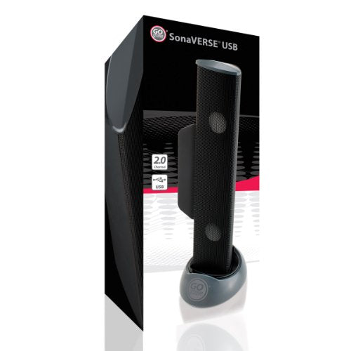 GOgroove SonaVERSE 노트북 컴퓨터용 USB 스피커 - 모니터용 클립온 휴대용 외부 스피커 디자인의 USB 전원 미니 사운드 바, 디지털 오디오 입력 및 전원용 케이블 1개 (블랙) - color: 블랙.
