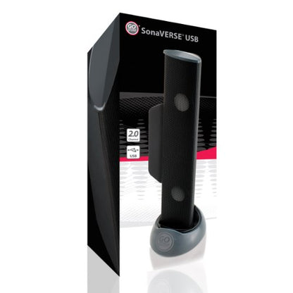 GOgroove SonaVERSE 노트북 컴퓨터용 USB 스피커 - 모니터용 클립온 휴대용 외부 스피커 디자인의 USB 전원 미니 사운드 바, 디지털 오디오 입력 및 전원용 케이블 1개 (블랙) - color: 블랙.
