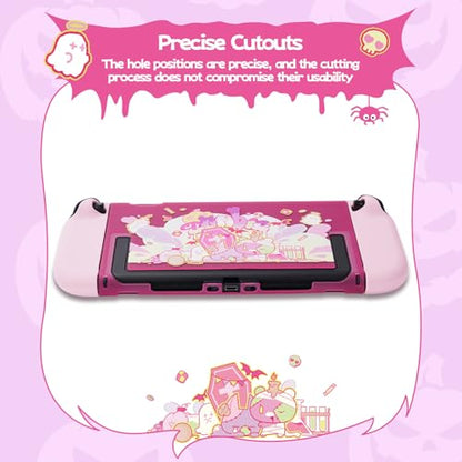 GeekShare Slim Protective Case Compatible with Switch 2 (2025), Anti-Scratche and Shock-Absorption Dockable Hard Shell for Switch 2 Game Console - Patch Moe Doll - color: Patch Moe Doll