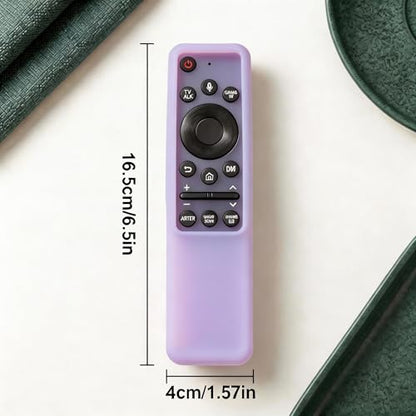 2 Pack Protective Silicone Remote Case Cover Compatible with Samsung Smart TV Remote BN59 Series, Anti-Slip Shockproof Sleeve Skin (Glow Purple) - color: Glow Purple