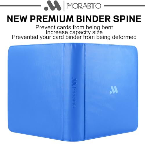 Card Binder 12 Pocket,Trading Card Binder Holds up to 1200 Cards with 50 Sleeves,Zipper Card Holder Album Compatible with TCG Card/Game Cards/Sports Card - color: Light Blue, size: 12 Pocket 1200