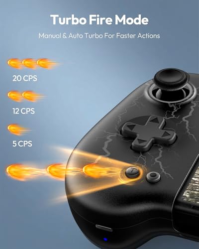 VOYEE Switch Controllers with Hall Effect Joystick & Kickstand, Compatible with Nintendo Switch/OLED, Wireless Pro Controller Ergonomic Grip Joypad with RGB Light, Turbo, Macro, 4 Game Slot Gray - color: Gray
