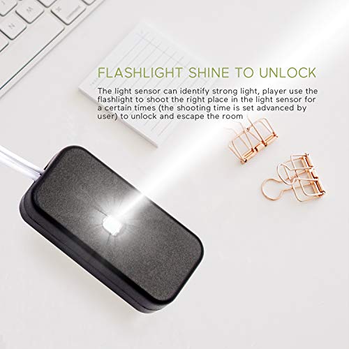 Escape Room Props with Audio Puzzles Flashlight Shine to Unlock to Open 12V Electromagnetic Locks for Escape Room and Exit Game Owners (4 Light Sensors Set) - style: 4 Light Sensors Set