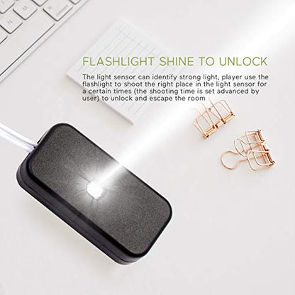 Escape Room Props with Audio Puzzles Flashlight Shine to Unlock to Open 12V Electromagnetic Locks for Escape Room and Exit Game Owners (4 Light Sensors Set) - style: 4 Light Sensors Set