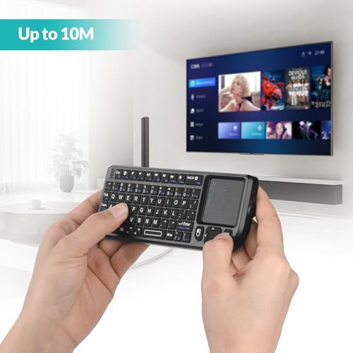 Rii Mini 2.4G Bluetooth Keyboard with Backlit and Touchpad for Smart TV,HTPC