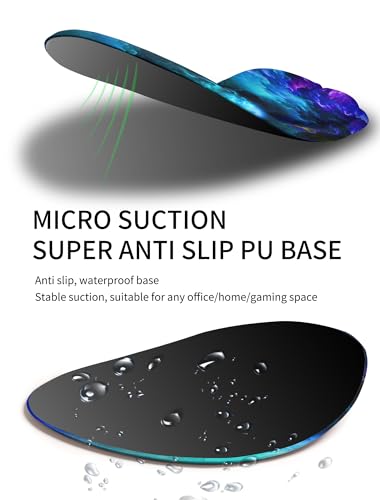 Palm-Rest and Wrist-Hugging Mouse Pad Wrist Rest, Ergonomic Wrist Support with Curve Fitting Cushioned Memory Foam for Carpal Tunnel Pain Relief, 9.9 x 8.3 Inch, Nebula - color: Nebula