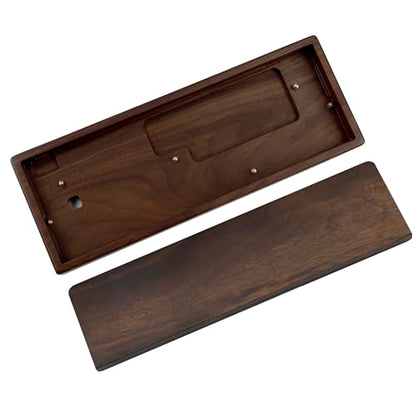 NPKC GH60 Solid Wooden Case Wrist Rest for 60% Mini Mechanical Gaming Keyboard Compatible Poker2 Pok3r Faceu 60 (Walnut) - color: Walnut
