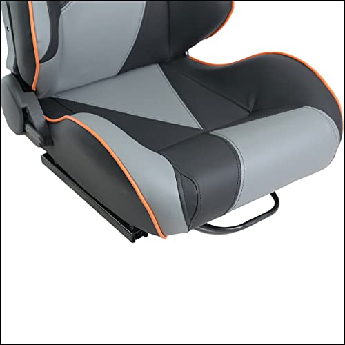 WTRAVEL Racing Simulator Cockpit with Wheel Stand and Racing Seat for All Logitech G920|G25|G27|G29| Thrustmaster | Compatible with Xbox, PS4, PS5, PC Platforms (Black+Gray) - color: Black+gray