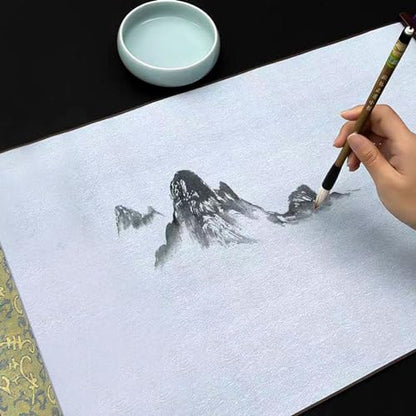 Flylin Calligraphy Cloth, Reusable Chinese Calligraphy Practicing Tool Magic Water Painting Paper Ten Thousand Times Writing Cloth Scroll for Home School (Green) - color: Green