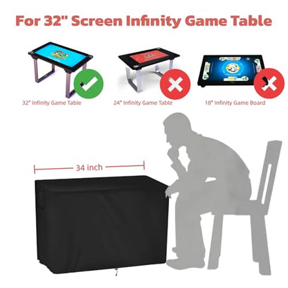 Arcade Gaming Table Cover,32 In Screen Protector for Infinitys Game Table | 34x22x22,Waterproof Dustproof Heavy Duty Oxford Fabric,for Arcad1Up 32 inch Infinity's Touch Screen Game Table - size: Inifinity-34"x22"x22"