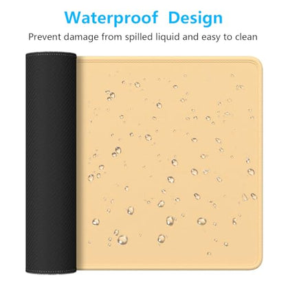 Dapesuom Large Mouse Pad, Extended Gaming Mouse Mat with Stitched Edges, Full Size Desk Mats with Non-Slip Base, Computer Big Desktop Keyboard Pad for Laptop, 23.6 x 11.8 in, Navajo White - color: Navajo White, size: 23.6L x 11.8W inches