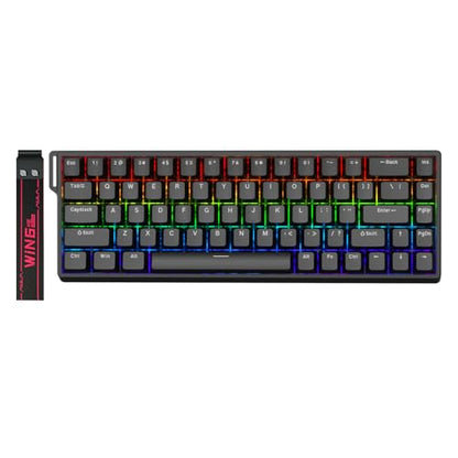 AULA WIN68 HE Mechanical Gaming Keyboard 60%, Hall Effect Magnetic Switch, Fast Trigger Mode Adjustable Actuation, 8000Hz Polling Rate, RGB Backlit, Wired Black Keyboard for Laptop/PC Gamer - color: Black-standard version