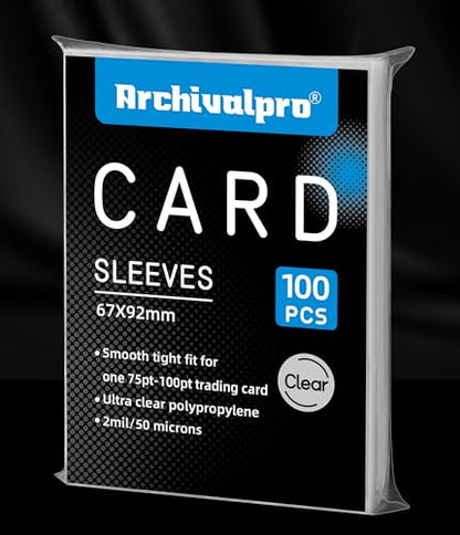 Ultra Clear Soft Penny Sleeves - 100pcs Standard Size Trading Card Protectors, Fits 75-100PT Cards, Acid-Free PVC-Free Card Sleeves for Collectors, Sports & Outdoors - size: 67×92mm (2.64"×3.62")
