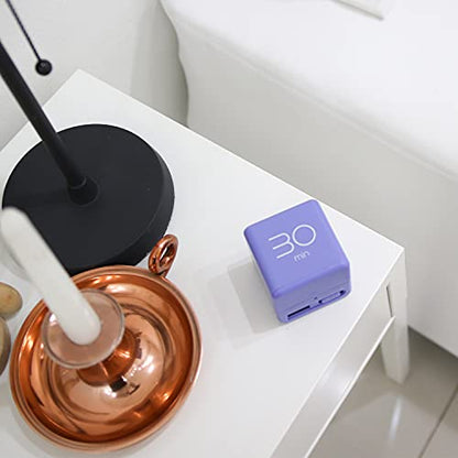 mooas Cube Timer, Flip, Block, Productivity, Time Management (Violet) | 5/10/20/30 Min Countdown Timer, Battery Operated, 2-Level Alarm Vol, Easy to Use, ADHD, Exercise, Study, Cooking - color: Violet