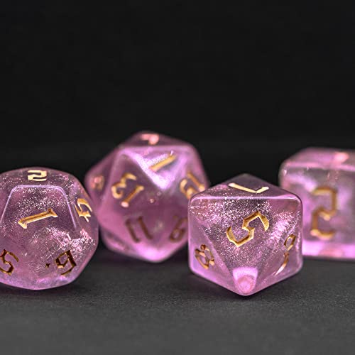 10 Sets DND Dice Polyhedral Dice Set (70pcs) with 2 Leather Bag, D&D Die Set for Dungeons and Dragons, RPG Table Games(10Sets/70Pcs) - color: 10sets/70pcs