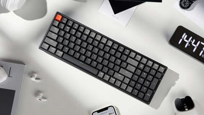 Keychron K4 RGB Hot Swappable Mechanical Keyboard, 96% Layout Bluetooth Wireless/USB Wired Computer Keyboard with Super Red Switch Aluminum Frame for Mac Windows-Version 2 - color: Keychron Super Red Switch, size: Version 2