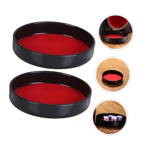Totority 5pcs Dice Cup Lid Replacement Plush Leather Accessory Noise Reduction Fit for Dice Cup Bottom Stand