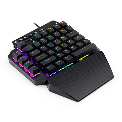 USonline911 Advanced K-700 Mechanical Gaming Keyboard, 44 Keys, Blue Switches, RGB Backlit, Onboard Macro Keys, One Handed Keyboard, Gaming Keypad, Small Gaming Keyboard
