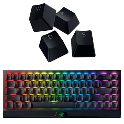 Razer Doubleshot PBT Keycap + BlackWidow V3 Mini HyperSpeed 65% Wireless Mechanical Gaming Keyboard: Yellow Mechanical Switches Linear & Silent - Phantom Pudding Keycaps - color: Yellow Switches - Linear & Silent, size: BlackWidow V3 Mini - Phantom Editio