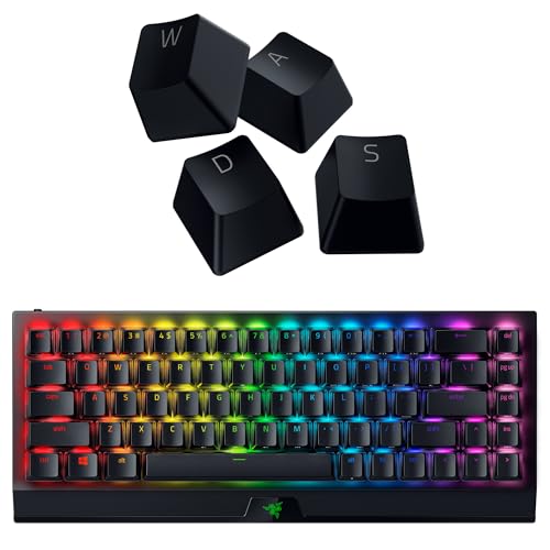 Razer Doubleshot PBT Keycap + BlackWidow V3 Mini HyperSpeed 65% Wireless Mechanical Gaming Keyboard: Yellow Mechanical Switches Linear & Silent - Phantom Pudding Keycaps - color: Yellow Switches - Linear & Silent, size: BlackWidow V3 Mini - Phantom Editio