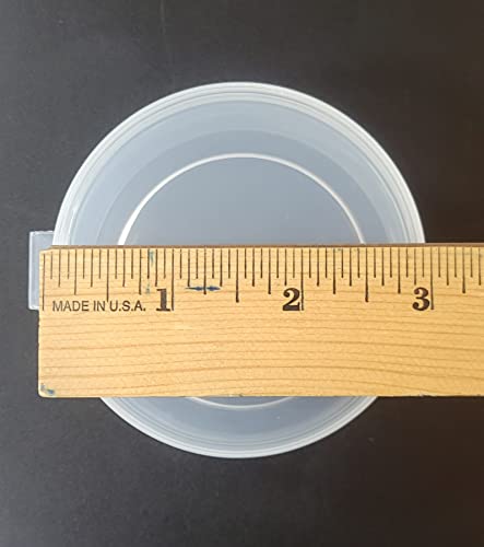 3 inch Diameter Plastic Containers w/Attached Lids-6 Pack -Great for Large Beads, Candy, Hardware, Coins
