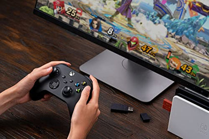 8BitDo Wireless USB Adapter 2 for Switch/Switch 2, Windows PC, Mac & Raspberry Pi, Compatible with Xbox Series X & S Controller, Xbox One Bluetooth Controller, Switch Pro and PS5 Controller (Brown) - style: USB Adapter 2 Brown