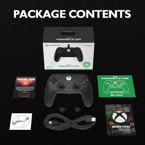 Hyperkin The Competitor Wired Controller for Xbox Series X|S, Xbox One & PC, Black - color: Black