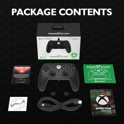 Hyperkin The Competitor Wired Controller for Xbox Series X|S, Xbox One & PC, Black - color: Black