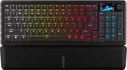 Corsair Vanguard 96 Wireless Mechanical RGB Gaming Keyboard – QWERTY US, 96% Layout, Hot-Swappable MLX Switches, 8000Hz Hyper-Polling, Stream Deck Integration, Flashtap SOCD – Black