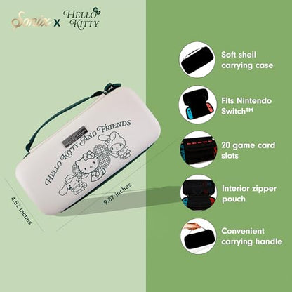 Sonix x Sanrio Carrying Case for Nintendo Switch 1, Protective Travel Case | Hello Kitty Tennis - color: Hello Kitty Tennis