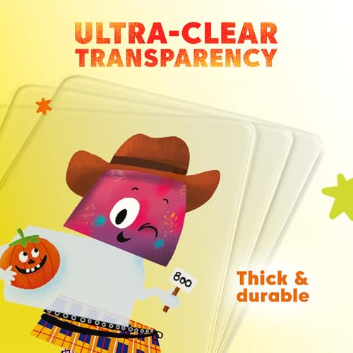 Kidrox Mix & Match Character Building Flash Cards, Transparent Layerable Learning Cards, 45 Pack - style: Mix & Match