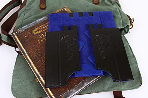 Forged Dice Co. Draco Castle Foldable Dice Tray and Dice Tower - Foldable DND Dice Tray and Dice Rolling Tray Tower - Perfect for Dungeons and Dragons RPG and Tabletop Gaming - color: Blue