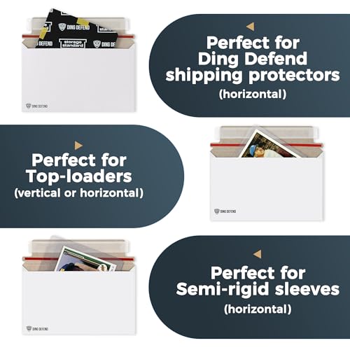 510-Pack Card Shipping Envelopes - 7 x 4.35 Inches Trading Cards Self-Adhesive Mailers, Perfect Fit for Semi-Rigid Sleeves, Toploaders & Ding Defend Protectors - Hobby Mailing Supplies - color: White - 510 Pack