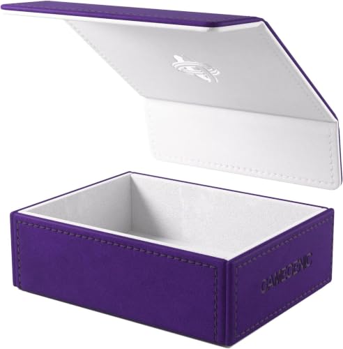 Token Keep - Premium Token Box for Safe Storage, Fits Dungeon 1100+ and Dungeon S 550+, Holds Tokens, Dice, and Cards, Fully Usable During Gameplay, Purple/White Color, Made by Gamegenic - color: Purple/White