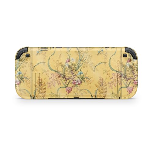 Glossy Glitter Gaming Skin Compatible with Nintendo Switch 2 Console Only - Yellow Marble End - Premium 3M Vinyl Protective Wrap Decal Cover - Easy to Apply | Crafted in The USA by MightySkins - color: Yellow Marble End, size: Switch 2 Console Skin Only,