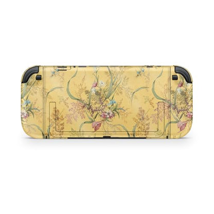 Glossy Glitter Gaming Skin Compatible with Nintendo Switch 2 Console Only - Yellow Marble End - Premium 3M Vinyl Protective Wrap Decal Cover - Easy to Apply | Crafted in The USA by MightySkins - color: Yellow Marble End, size: Switch 2 Console Skin Only,