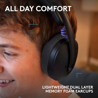 Logitech G325 Lightspeed Wireless Gaming Headset - Black | All-Day Comfort, Built-in Mic with Noise Reduction, 24-Bit Audio, 24+ Hr Battery Life, for PC, PlayStation, Switch, Mobile - color: Black