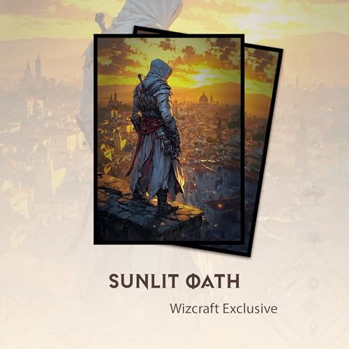 Sunlit Oath - MTG Card Sleeves, 104ct, Standard Size, Smooth | Perfect for Double Sleeving, Smudge Resistant Matte Back, Standard 66x92mm - Compatible with Magic The Gathering & TCG Cards - color: Sunlit Oath, size: Smooth