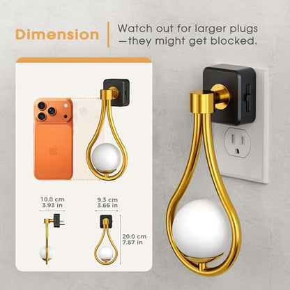 Briignite LED Night Light, Night Lights Plug into Wall, 0-100LM Dimmable | Nightlight, 330° Rotating with Dusk to Dawn Sensor, Adjustable Brightness for Kids, Bathroom, Bedroom, Hallway, Stairway - color: Cream