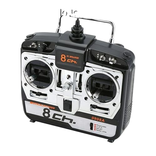 6CH 8CH RC Flight Simulator Controller Support,Compatible for G7 Phoenix 5.0 XTR Remote Control Helicopter Fixed-Wing Drone(8ch Left Throttle) - color: 8ch left throttle