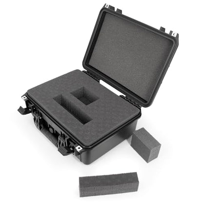 CASEMATIX 16" Waterproof Hard Case with Customizable Foam for Portable Electronics, Tools and Accessories - Hard Shell Plastic Case with Pre-Diced Travel Case Foam Interior - size: 16"