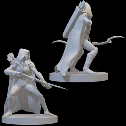 Ranger Miniatures for DND Pathfinder RPG Unpainted Resin 28mm-32mm 3D Printed (Human Female Ranger 5) - style: Human Female Ranger 5