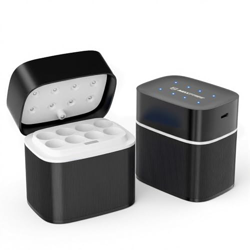 Maxfree Dual-Purpose Charger for Rechargeable Lithium & NiMH AA Batteries | Type C High-Speed Fast Charger for 8 AA Batteries with LED Display – (No Batteries Included) - size: Only Dual-Purpose AA Batteries Charger